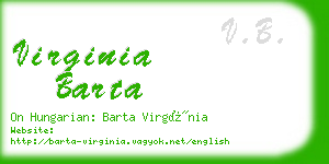 virginia barta business card